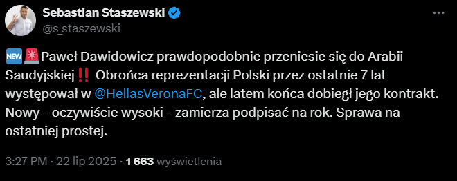 HIT! To ma być NOWY KLUB Pawła Dawidowicza!